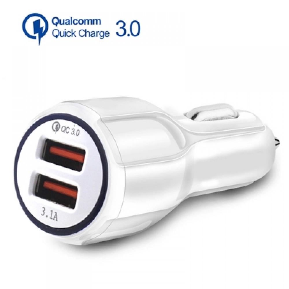 3.1A QC 3.0 Dual USB Quick Charging Car Charger