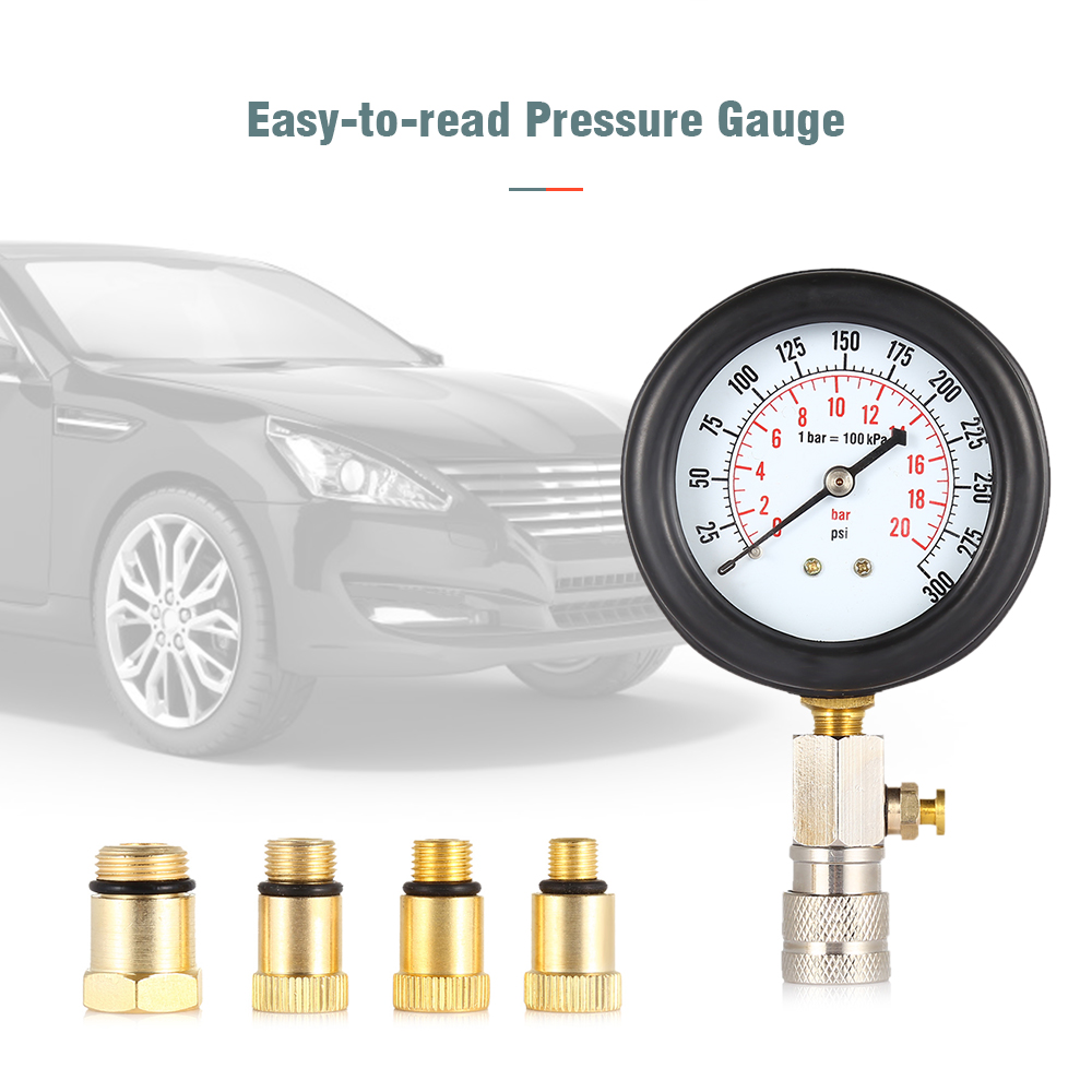 Engine Cylinder Compression Gauge Diagnostic Tester 0 - 300 psi Pressure Range for Motorcycles Cars
