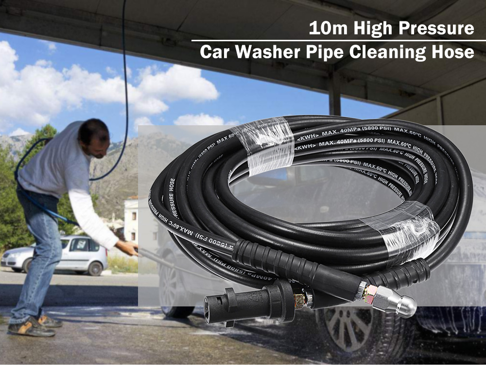 10m High Pressure Water Cleaning Hose for Karcher K2 - K7 Car Washer